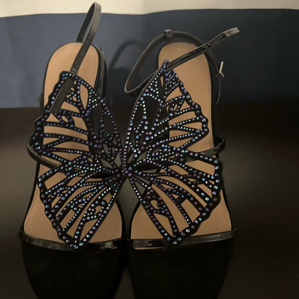 Used- INC blue and purple butterfly shoes Sz 11